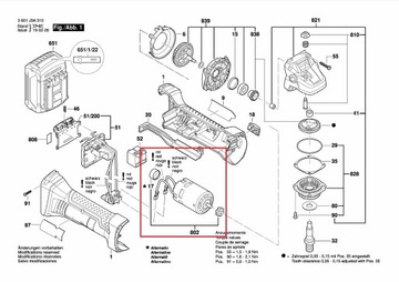 Мотор BOSCH ДЛЯ шлифовальной машины GWS18 V-Li 18v 125 аккумулятор