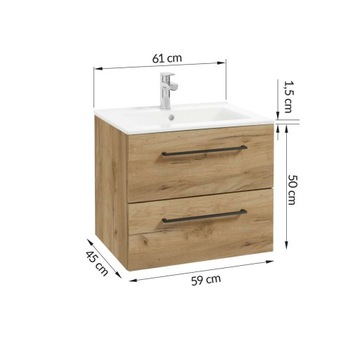 Тумба под умывальник Intenso Дуб 60 Sensea