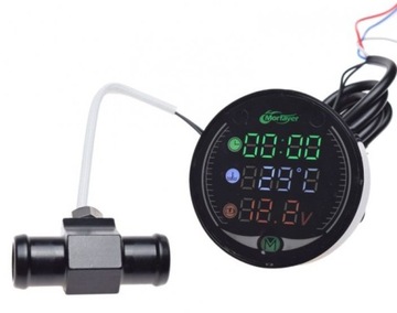 Elektroniczy wskaźnik temperatury płynu oraz woltomierza