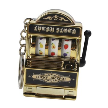 Mini automat do gry brelok do kluczy breloczek urodziny festiwal prezent złoto