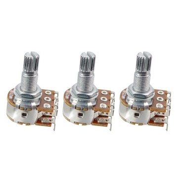3 szt. Audio Mini garnki potencjometr gitarowy do elektrycznej gitary basowej MN250K