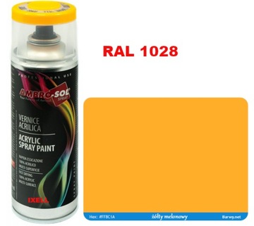 RAL 1028 ŻÓŁTY POŁYSK SPRAY 400ml profesjonal-line HQ AMBROSOL 1233