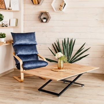 Раздвижной журнальный столик 70-140x100x76см дуб Журнальный столик Приподнятый журнальный столик Стол-скамья