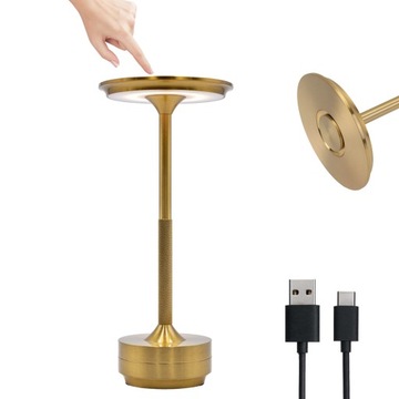 DOTYKOWA METALOWA LAMPA STOŁOWA LAMPKA NOCNA 3 TRYBY ŚWIATŁA DEKORACYJNA