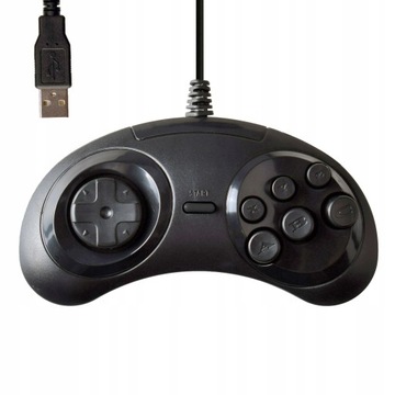 IRIS Pad gamepad kontroler USB retro do komputera PC w stylu pada Sega MD