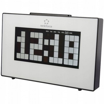 Zegar budzik Renkforce czarny, srebrny 14cm
