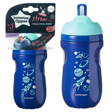 TOMMEE TIPPEE BIDON NIEKAPEK ZE SŁOMKĄ 12M+