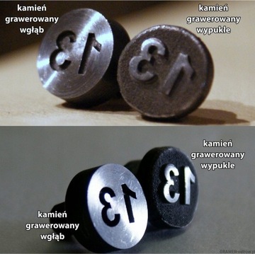 Уплотнитель с гравировкой, 2 камня с лазерной гравировкой в ​​глубину