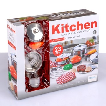 БОЛЬШОЙ НАБОР ГОРШКОВ КУХОННАЯ ДЛЯ ДЕТЕЙ ПОСУДА КУХОННЫЕ АКСЕССУАРЫ XXL БЫТОВАЯ ТЕХНИКА