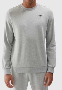 Мужская толстовка 4F Серая Спортивная без молнии BASIC Regular Легкая Тонкая S
