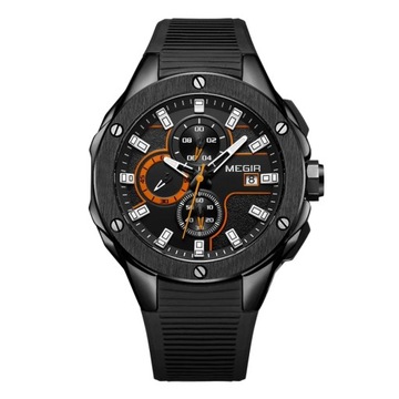 Zegarek męski Chronograph Silikon Pasp kwarc