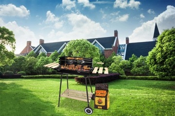 САДОВЫЙ УГОЛЬНЫЙ ГРИЛЬ С 2 КРЫСАМИ, ШПЦЕНАМИ, КОЛЕСАМИ