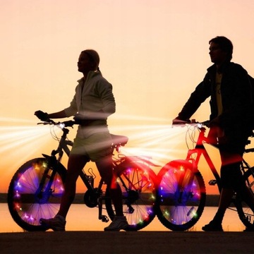 СВЕТОДИОДНАЯ ВЕЛОСИПЕДНАЯ ФАРА ПЕРЕДНЯЯ + ЗАДНЯЯ — ВОДОНЕПРОНИЦАЕМАЯ — КОМПЛЕКТ — CE