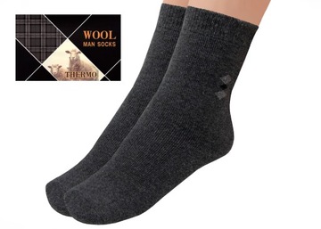 WEŁNIANE CIEPŁE SKARPETY grube ANGORA TERMO 43-45