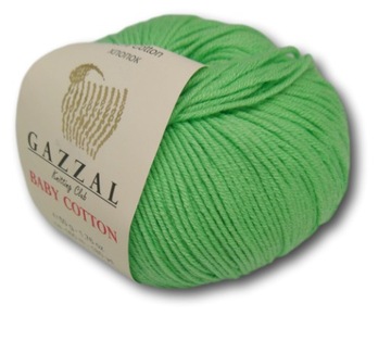 Włóczka GAZZAL Baby Cotton 3466 jasny zielony