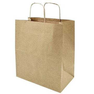 Torba papierowa eko brązowa 30,5x17x34 - 100 szt.