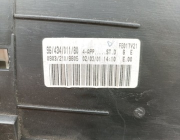 BUDÍKY PŘÍSTROJOVÁ DESKA PEUGEOT 206 2.0 HDI 9643401180
