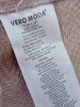 Vero Moda różowa marynarka narzutka żakiet paski L