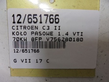 C3 II KOLO ŘEMENICE KLIKOVÉ HŘÍDELE V756280180 1,4VTI