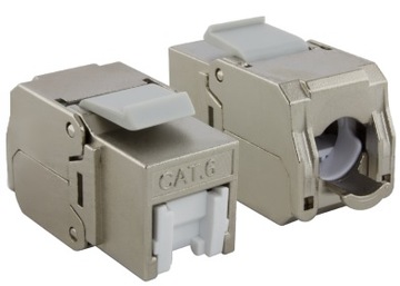 TKM Gniazdo Keystone RJ45 STP kat.6 beznarz.