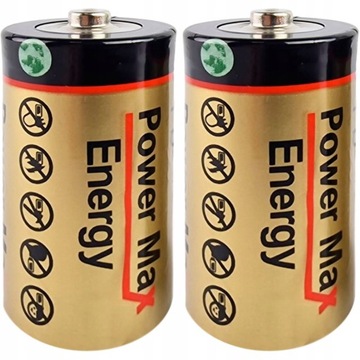 Baterie Power Max Energy R14 1,6V zestaw 2 sztuk