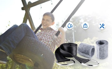 крепление к качелям, гамаку, стулу, тросы, ленты, черные ремни, 2 шт.