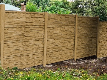 Бетонный забор, бетонный забор, плиты, пролет 1,89 м, графит