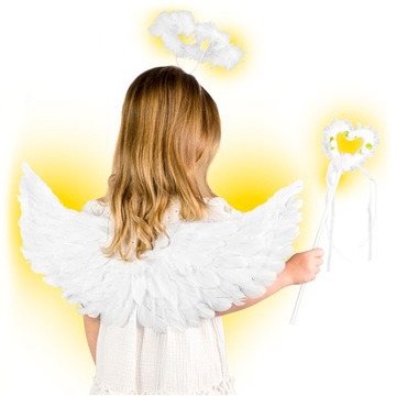 КОСТЮМ АНГЕЛА КРЫЛЬЯ НИБОЛ ПАЛОЧКА БЕЛОСЕНЬКА НИЧИ ПЕРЬЯ