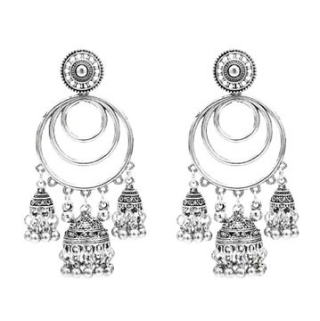 złoty kolor dzwony Indian Jhumka spadek kolczyki d