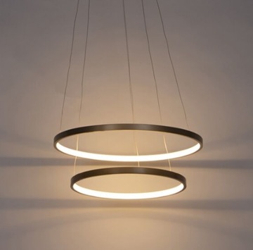 ПОДВЕСНОЙ СВЕТИЛЬНИК С 2 КОЛЬЦАМИ ПОТОЛОЧНАЯ люстра 50Вт