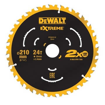 DEWALT TARCZA DO DREWNA 210 X 30MM 24Z DT20432