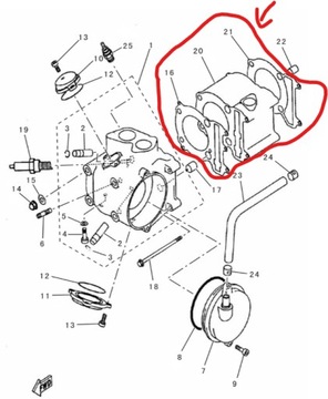 КОМПЛЕКТ ЦИЛИНДР + ПОРШЕНЬ/КОЛЬЦА 69 ММ Quad ATV Linhai V-TWIN 520/550/600