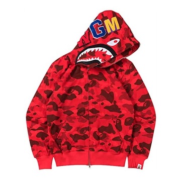 СВИТШОТ BAPE SHARK KANGARO, ФИОЛЕТОВЫЙ КАМУФЛЯЖНЫЙ КЕНГУРУ