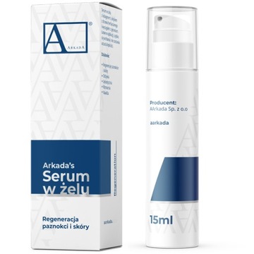 Arkada's Serum kolagenowe w żelu kolagen 15ml do regeneracji skóry paznokci