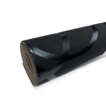 ГЕОМЕТРИЧЕСКИЕ ОБОИ БЛЕСТЯЩИЕ ЧЕРНЫЕ КРУГИ НА МАТОВОМ ФОНЕ 42764