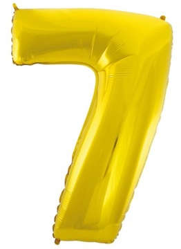 Balony CYFRY ZŁOTE 92cm liczby 0-9 na HEL