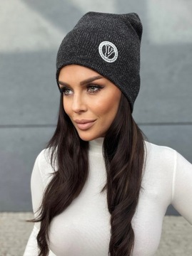 KOMPLET DAMSKI CZAPKA BEANIE KOMIN GOLF TUBA DUŻY ZESTAW CIEPŁY SPORT KOLOR