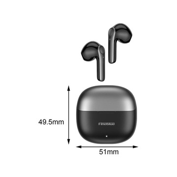 Bezprzewodowe słuchawki douszne HiFi Stereo Bluetooth Czarne