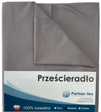 Prześcieradło BAWEŁNIANE POLSKIE 180x200 BEZ GUMKI