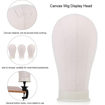 21-дюймовая модель парика из холста с головой манекена, шляпой, головным убором и кепкой
