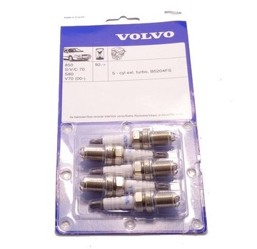 Świece kpl VOLVO 850 S70 V70 XC70 -2000; C70 -2005; S80 V70 2000- bez TURBO