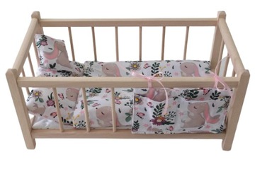 DREWNIANE ŁÓŻECZKO ZESTAW 6 ELEMENTÓW