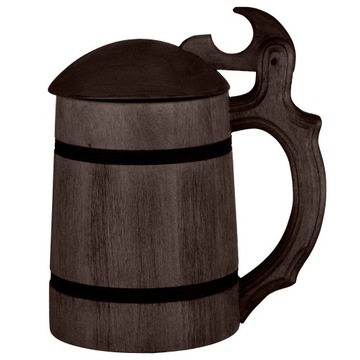 KUFLE KUFEL DO PIWA 500ml DREWNIANY NA PREZENT DZIEŃ OJCA CHŁOPAKA + GRATIS