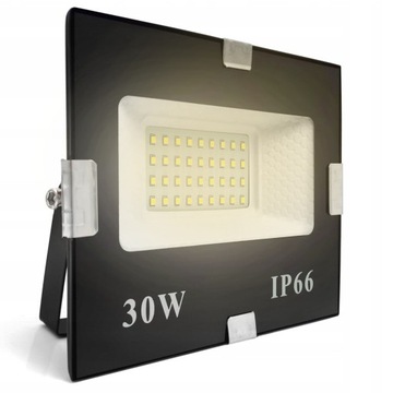 HALOGEN LED 30W NAŚWIETLACZ SLIM ZEWNĘTRZNY ROBOCZY OSZCZĘDNY DO MAGAZYNU