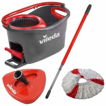 Ведро Vileda Turbo и вращающаяся швабра 38 см