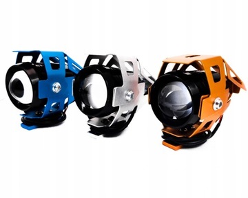 2 светодиодные галогенные лампы для мотоциклов, четыре фары