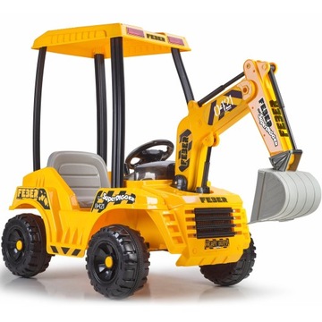 СВЕРХБОЛЬШОЙ ДЕТСКИЙ ЭКСКАВАТОР FEBER С АККУМУЛЯТОРНЫМ КОВШОМ 12 В
