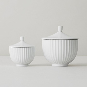 Фарфоровая бомбоньерка Lyngby, 14 см, белая сахарница