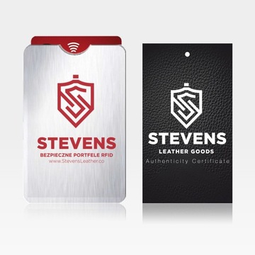 Мужской тонкий кожаный кошелек STEVENS 1,5 см, подарок с RFID-меткой для маленьких карт, Q2