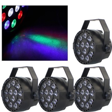 Сценическое освещение DMX RGB мощностью 15 Вт. Световые пары x4